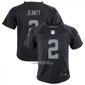 Camiseta NFL Game Nino Las Vegas Raiders Ashton Jeanty Negro