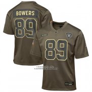 Camiseta NFL Game Nino Las Vegas Raiders Brock Bowers 2025 Salute To Service Marron