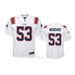 Camiseta NFL Game Nino New England Patriots Dustin Woodard 2020 Blanco