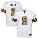 Camiseta NFL Game Nino New Orleans Saints Drew Brees Blanco Color Rush