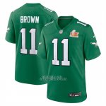Camiseta NFL Game Philadelphia Eagles A.J. Brown Super Bowl LIX Segunda Verde