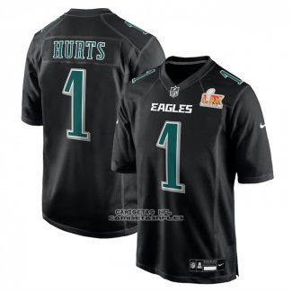 Camiseta NFL Game Philadelphia Eagles Jalen Hurts Super Bowl LIX Negro