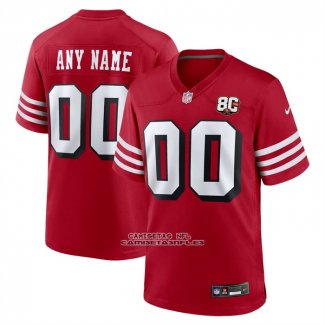 Camiseta NFL Game San Francisco 49ers 80 Aniversario Alterno Personalizada Rojo