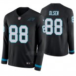 Camiseta NFL Hombre Carolina Panthers Greg Olsen Negro Therma Manga Larga