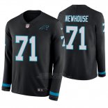 Camiseta NFL Hombre Carolina Panthers Marshall Newhouse Negro Therma Manga Larga
