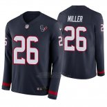 Camiseta NFL Hombre Houston Texans Lamar Miller Azul Therma Manga Larga