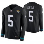 Camiseta NFL Hombre Jacksonville Jaguars Blake Bortles Negro Therma Manga Larga