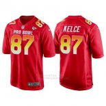 Camiseta NFL Hombre Kansas City Chiefs 87 Travis Kelce Rojo AFC 2018 Pro Bowl