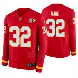 Camiseta NFL Hombre Kansas City Chiefs Spencer Ware Rojo Therma Manga Larga