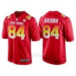 Camiseta NFL Hombre Pittsburgh Steelers 84 Ntonio Marron Rojo AFC 2018 Pro Bowl