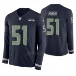 Camiseta NFL Hombre Seattle Seahawks Barkevious Mingo Azul Therma Manga Larga