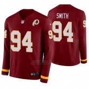 Camiseta NFL Hombre Washington Commanders Preston Smith Burgundy Therma Manga Larga