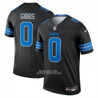 Camiseta NFL Legend Detroit Lions Jahmyr Gibbs Segunda Alterno Negro
