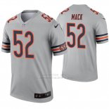 Camiseta NFL Legend Hombre Chicago Bears 52 Khalil Mack Inverted Gris