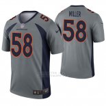 Camiseta NFL Legend Hombre Denver Broncos 58 Von Miller Inverted Gris