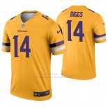 Camiseta NFL Legend Hombre Minnesota Vikings 14 Stefon Diggs Inverted Oro