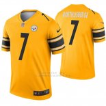 Camiseta NFL Legend Hombre Pittsburgh Steelers 7 Ben Roethlisberger Inverted Oro