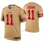 Camiseta NFL Legend Hombre San Francisco 49ers 11 Marquise Goodwin Inverted Oro