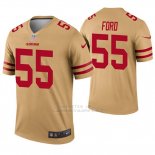 Camiseta NFL Legend Hombre San Francisco 49ers 55 Dee Ford Inverted Oro