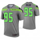 Camiseta NFL Legend Hombre Seattle Seahawks 95 L.j. Collier Inverted Gris