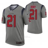 Camiseta NFL Legend Houston Texans Bradley Roby Inverted Gris