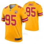 Camiseta NFL Legend Kansas City Chiefs Chris Jones Inverted Oro