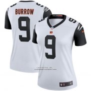 Camiseta NFL Legend Mujer Cincinnati Bengals Joe Burrow 2nd Alterno Blanco