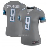 Camiseta NFL Legend Mujer Detroit Lions Matthew Stafford Gris Color Rush