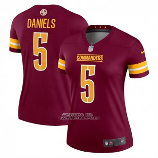 Camiseta NFL Legend Mujer Washington Commanders Jayden Daniels Rojo