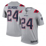 Camiseta NFL Legend New England Patriots Stephon Gilmore Inverted Gris