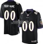 Camiseta NFL Limited Baltimore Ravens Personalizada Negro