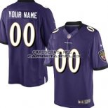 Camiseta NFL Limited Baltimore Ravens Personalizada Violeta