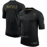 Camiseta NFL Limited Cleveland Browns Mayfield 2020 Salute To Service Negro