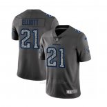 Camiseta NFL Limited Dallas Cowboys Elliott Static Fashion Gris