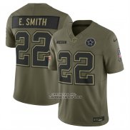 Camiseta NFL Limited Dallas Cowboys Emmitt Smith 2025 Salute To Service Retired Verde Militar
