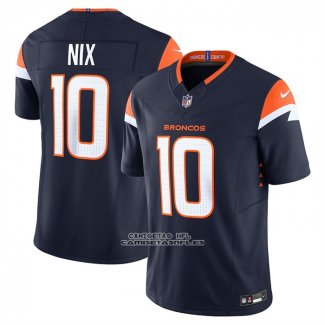 Camiseta NFL Limited Denver Broncos Bo Nix Alterno Vapor F.U.S.E. Azul