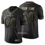 Camiseta NFL Limited Denver Broncos Personalizada Golden Edition Negro