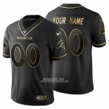 Camiseta NFL Limited Denver Broncos Personalizada Golden Edition Negro
