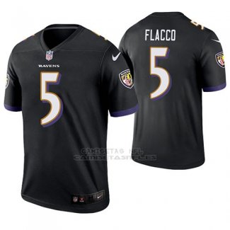 Camiseta NFL Limited Hombre Baltimore Ravens Joe Flacco Negro Legend