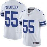 Camiseta NFL Limited Hombre Dallas Cowboys 55 Leighton Vander Esch Blanco Stitched Vapor Untouchable
