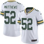 Camiseta NFL Limited Hombre Green Bay Packers 52 Clay Matthews Blanco Stitched Vapor Untouchable