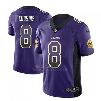 Camiseta NFL Limited Hombre Minnesota Vikings Kirk Cousins Violeta 2018 Drift Fashion Color Rush