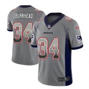 Camiseta NFL Limited Hombre New England Patriots Rex Burkhead Gris 2018 Drift Fashion Color Rush