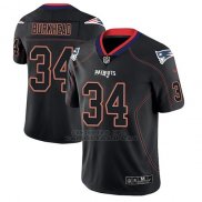Camiseta NFL Limited Hombre New England Patriots Rex Burkhead Negro Color Rush 2018 Lights Out