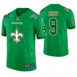 Camiseta NFL Limited Hombre New Orleans Saints Drew Brees St. Patrick's Day Verde