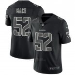 Camiseta NFL Limited Hombre Oakland Raiders 52 Khalil Mack Negro Rush Impact