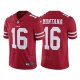 Camiseta NFL Limited Hombre San Francisco 49ers 16 Joe Montana Scarlet Vapor Untouchable Throwback