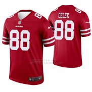Camiseta NFL Limited Hombre San Francisco 49ers Garrett Celek Scarlet Legend