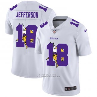 Camiseta NFL Limited Minnesota Vikings Jefferson Logo Dual Overlap Blanco