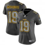 Camiseta NFL Limited Mujer Pittsburgh Steelers Smith-Schuster Static Fashion Gris